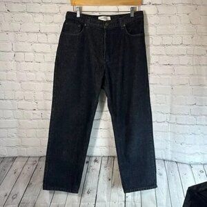 L.L. BEAN Double L Relaxed Fit Black Jeans Denim size 14